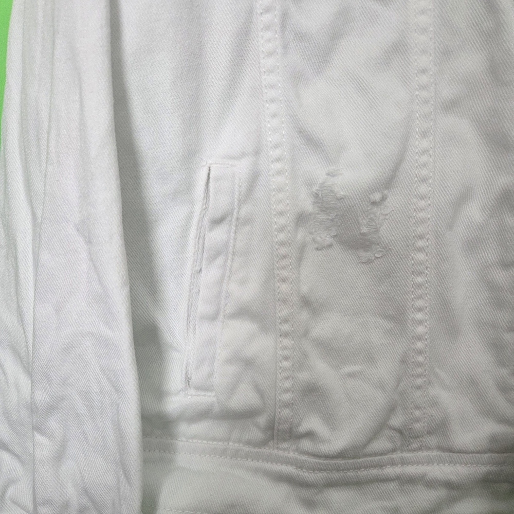 Girls White Denim Jacket NWT - Picture 4 of 5